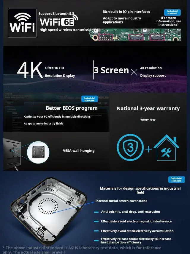 Alt view image 6 of 7 - ASUS NUC 14 Essential NUC14MNK250 Mini PC - Intel N250 IntelGraphics, DDR5-4800, Wi-Fi 6E, Triple 4K Display, 2.5GbE LAN, 0.56L Compact Desktop for Office & Business