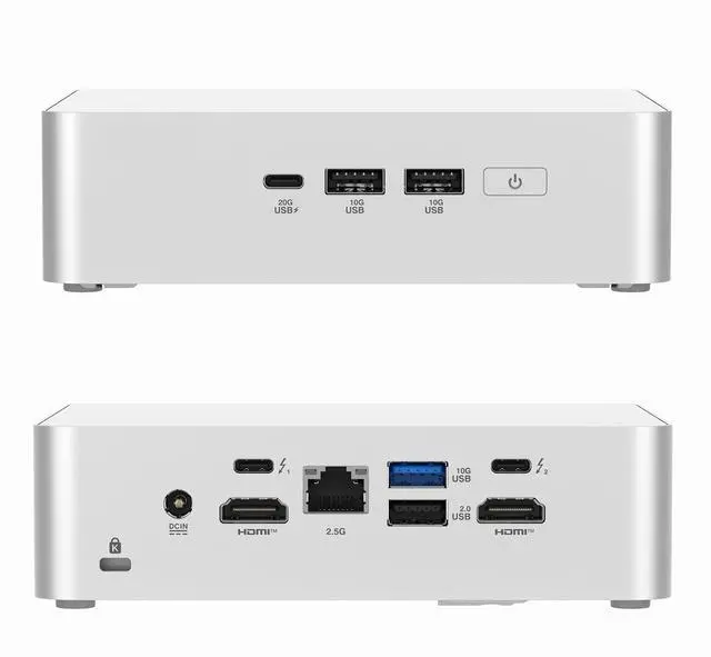 Alt view image 2 of 7 - ASUS NUC 15 Pro+ NUC15CRSU5 Elegant Mini PC with Intel Core Ultra 5 225H Processor, Arc Graphics, Dual HDMI, Thunderbolt 4,  Wi-Fi 7| Ideal for Work, Gaming & Creativity 16GB RAM / 512GB SSD