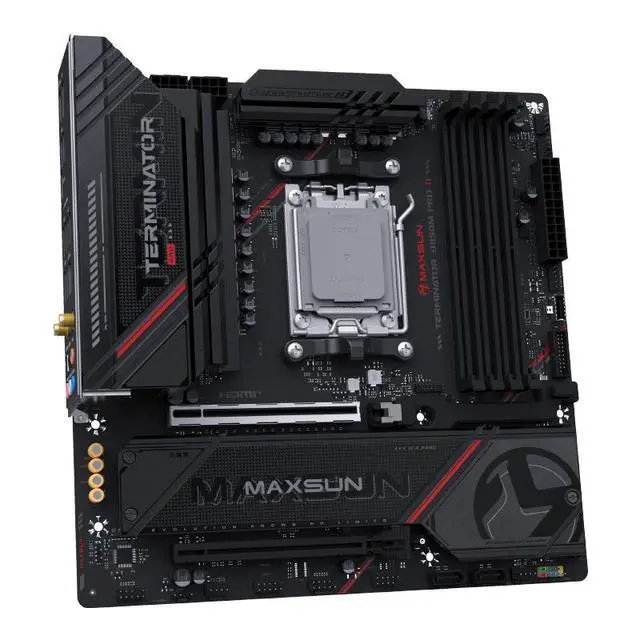 Alt view image 4 of 7 - MAXSUN MS-Terminator B850M PRO WiFi AM5 Motherboard