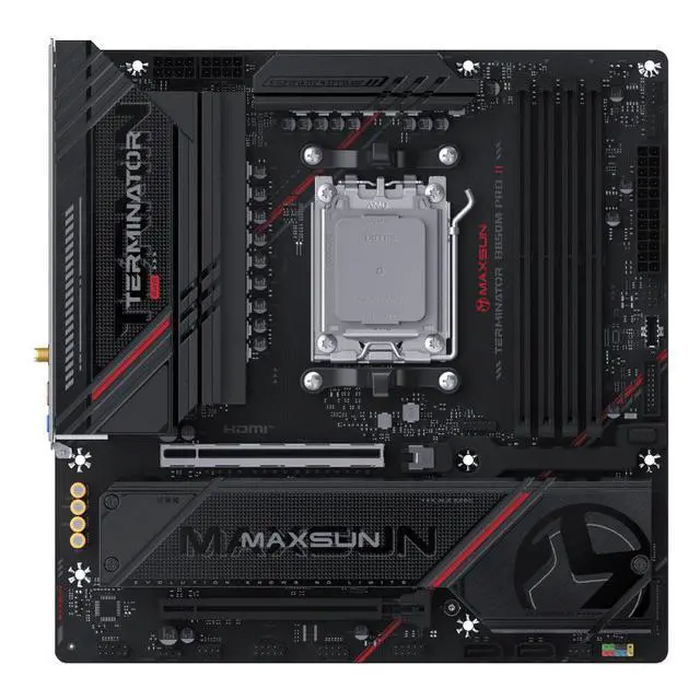 Alt view image 3 of 7 - MAXSUN MS-Terminator B850M PRO WiFi AM5 Motherboard