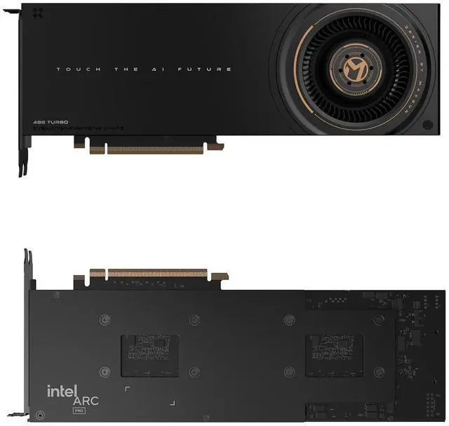 Main image of MAXSUN Intel Arc Pro B60 48G Turbo Workstation Graphics Card Dual GPU 48GB GDDR6 VRAM,PCIe 5.0 x8,Blower Fan+Vapor Chamber Cooling,for AI Inference&Large Model Deployment