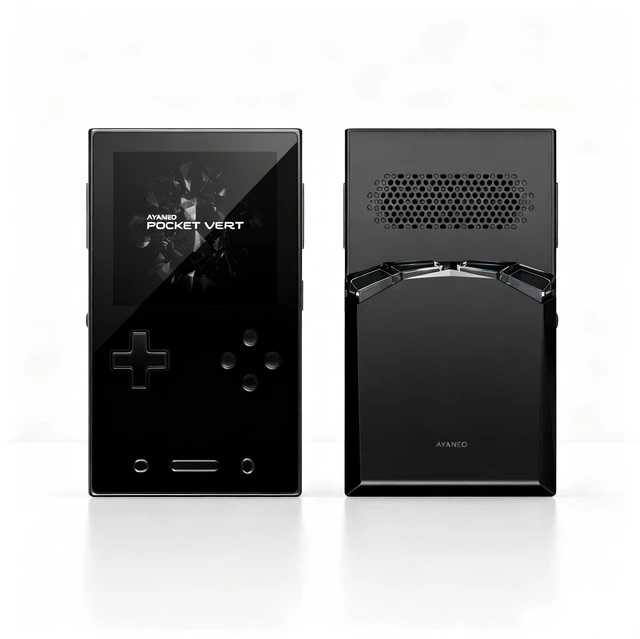 Main image of AYANEO Pocket VERT Android Handhelds Gaming Console, 3.5'' 1440x1600 High PPI LCD, Snapdragon 8+ Gen 1, Full CNC Metal Body & Glass Panel, Retro & Cloud Gaming Device Black 8GB RAM+128GB SSD