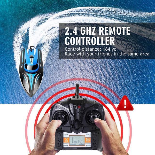Alt view image 4 of 7 - Goldprice Remote Control Boat RC Boat for Lakes and Pools, High Speed Electric Radio Control Boat for Kids/Adults, Racing Boat Indoor/Outdoor Toy