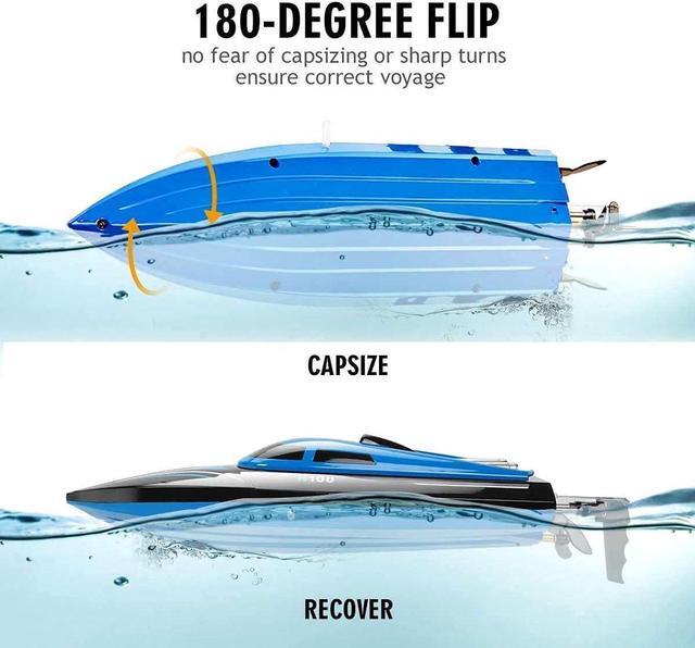 Alt view image 5 of 7 - Goldprice Remote Control Boat RC Boat for Lakes and Pools, High Speed Electric Radio Control Boat for Kids/Adults, Racing Boat Indoor/Outdoor Toy