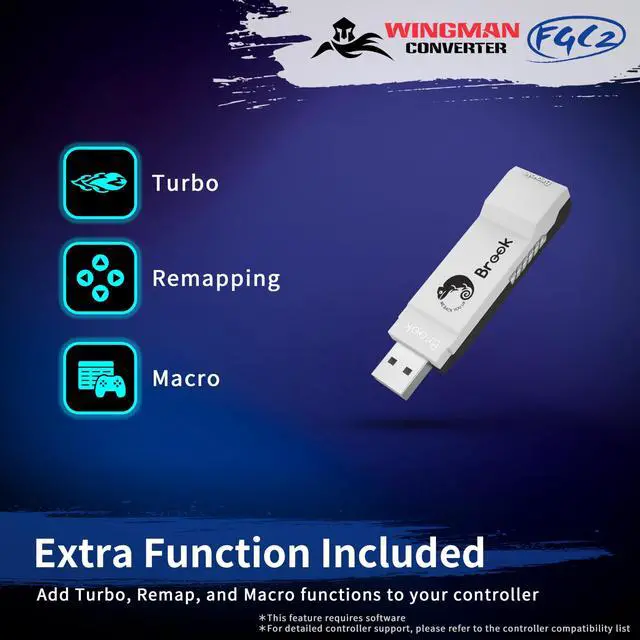 Alt view image 3 of 6 - Zeroplus | Brook Wingman FGC2 Converter Arcade Joystick Adapter Gamepad for PS5 & PC, Supports All PS5 Games