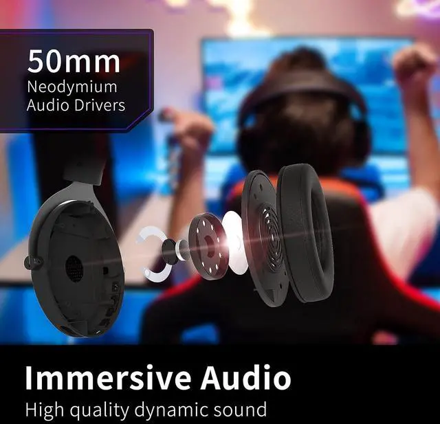 Alt view image 7 of 7 - Zeroplus | Brook Gaming US 2.4GHz Wireless Headset - Cross-Platform Wireless Gaming Headset for PS5, PS4, PC, Mac, Android & Switch, Low Latency with Extra Earpads
