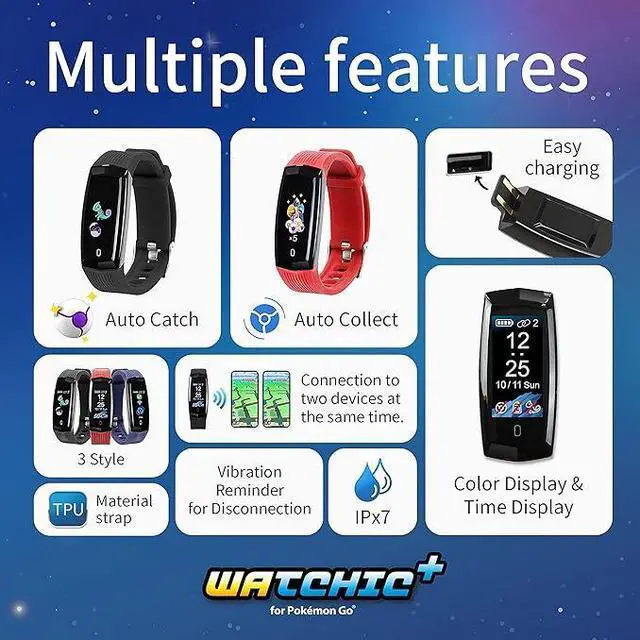 Alt view image 4 of 7 - Zeroplus | Brook Pocket Auto Catch Watchic Plus - Dual Accounts Auto Catcher, IPX7 Waterproof, 0.96 inch Color Display, For Pocket Monster Go Catcher Accessory