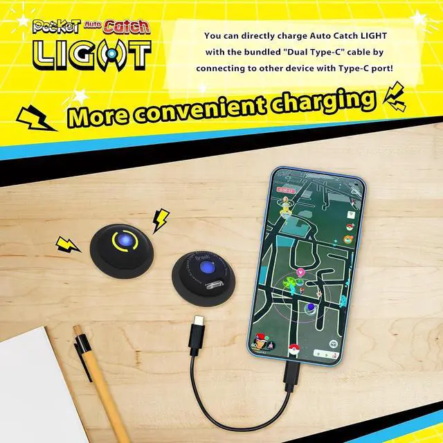 Alt view image 6 of 7 - Zeroplus | Brook Portable Auto Catch Light - Dual Accounts, Smallest Accessory, 2P Pocket Monster Accessory
