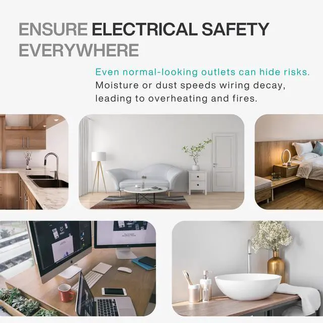 Alt view image 4 of 7 - Brook Livin | Wirecare Plus | Fire Prevention Device | Fire Safety Detection, Early Warning Device, Electrical Fire Protection for Home Appliances, Automatic Data Panel Fire Protection