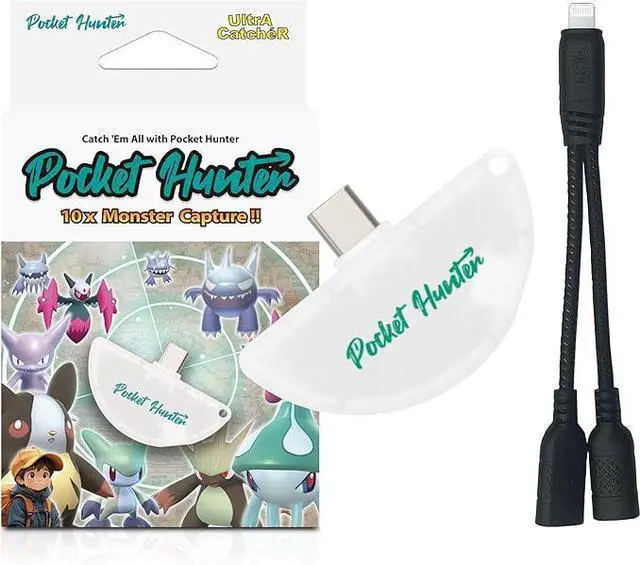 Main image of Zeroplus | Pocket Hunter Monster Catcher: USB Type-C Game Accessory, Compatible with Location Based Games, White