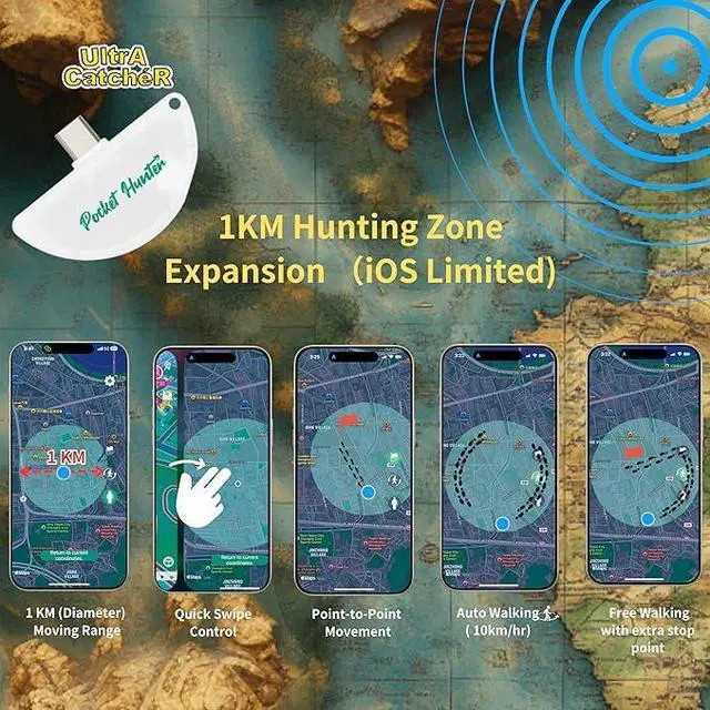 Alt view image 3 of 7 - Zeroplus | Pocket Hunter Monster Catcher: USB Type-C Game Accessory, Compatible with Location Based Games, White