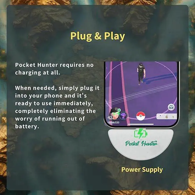 Alt view image 6 of 7 - Zeroplus | Pocket Hunter Monster Catcher: USB Type-C Game Accessory, Compatible with Location Based Games, White