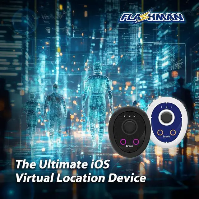 Alt view image 2 of 7 - Brook Flashman Virtual GPS Joystick for iPhone, Bluetooth Location Controller with Teleport, Smart Roaming, Route Cruise, Coordinate Sharing, No Jailbreak