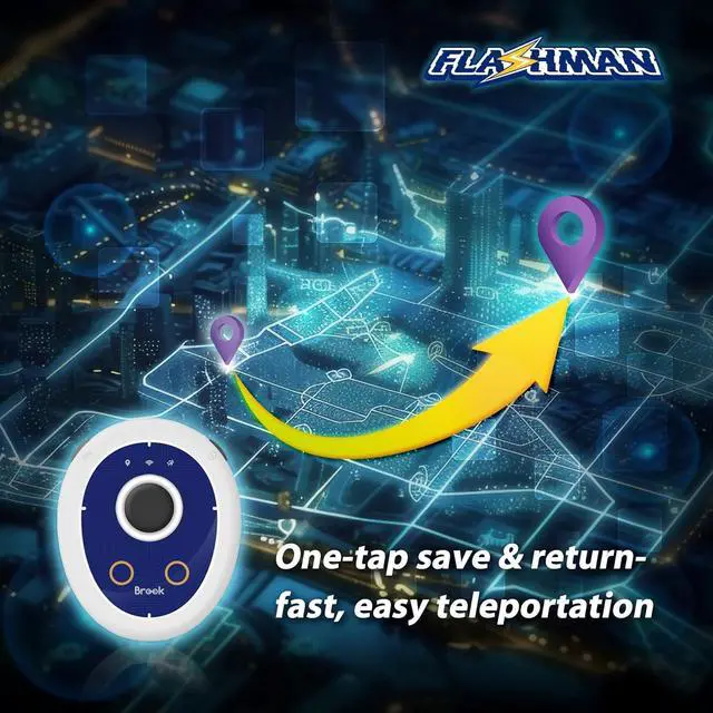 Alt view image 4 of 7 - Brook Flashman Virtual GPS Joystick for iPhone, Bluetooth Location Controller with Teleport, Smart Roaming, Route Cruise, Coordinate Sharing, No Jailbreak