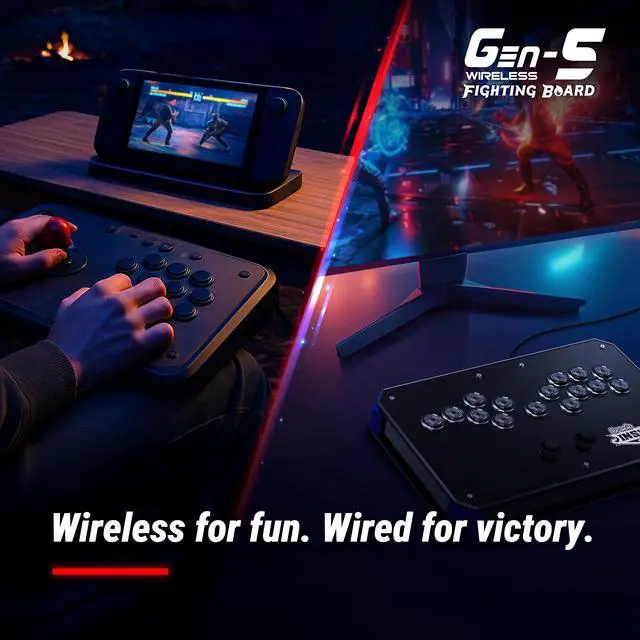 Alt view image 3 of 7 - Brook Gaming Gen5W Fighting Board Wireless Compatible Controller Board for P5, PC & Steam Deck | Ultra-Low Latency | Turbo, Macro & RGB Customization
