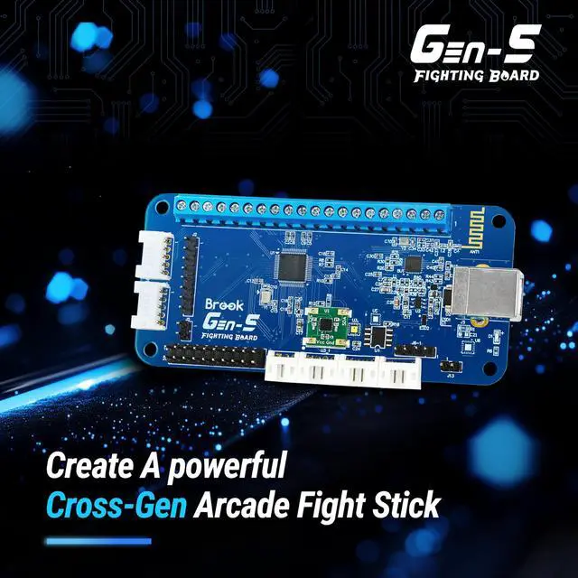 Alt view image 2 of 7 - Brook Gaming GEN 5 Fighting Board Multi-Platform Support for PS5, PS4, NS & PC Ultra-Fast Input for Competitive Play