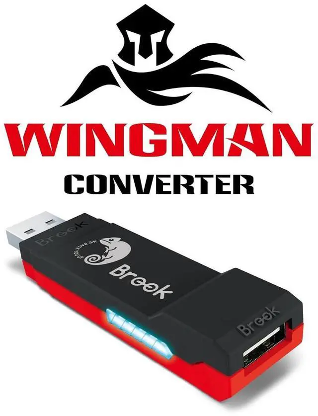 Main image of Brook Wingman NS Lite Converter & Wirecare: Support Xb Series X/S/One/360, PS 5/PS 4/PS 3, Xb Elite 1/2, S witch Pro & Portable Electrical Safety Diagnostic Device Designed to Test Wall Outlets