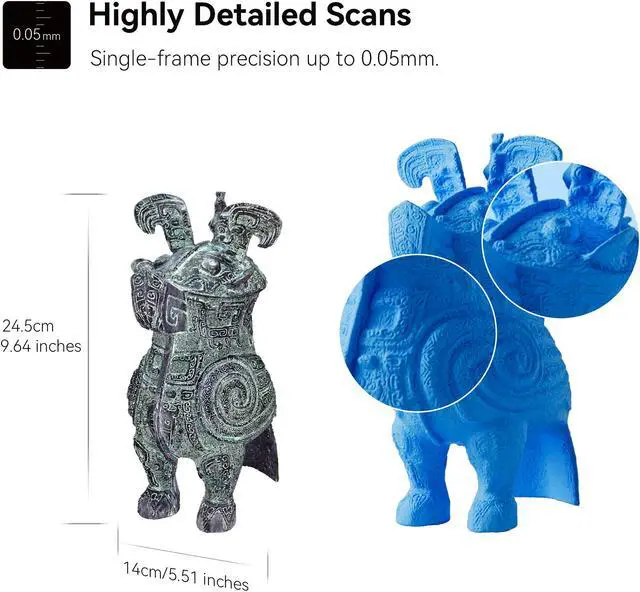 Alt view image 2 of 7 - Revopoint POP 3 3D Scanners 0.05 mm Precision Quick Scan Full Color Scanning for Android/iOS/Windows/MacOS System