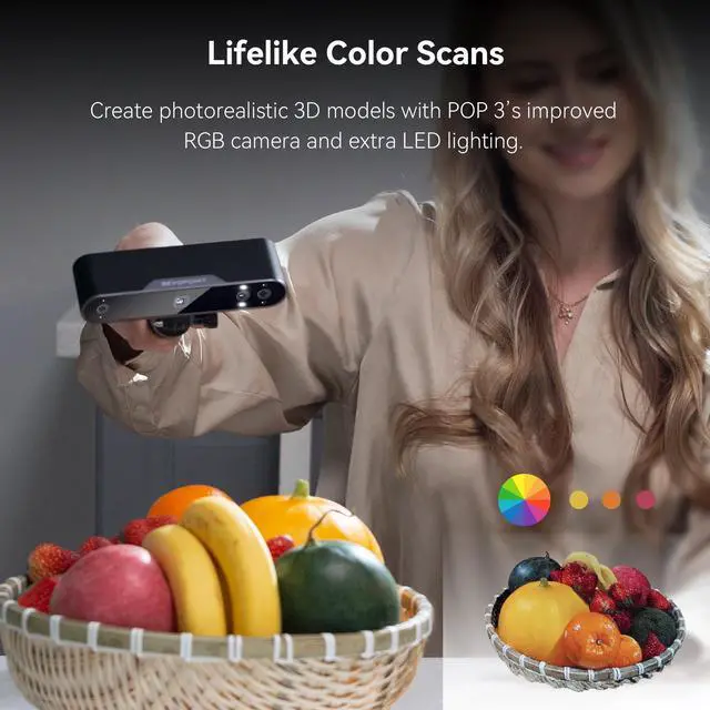 Alt view image 3 of 7 - Revopoint POP 3 3D Scanners 0.05 mm Precision Quick Scan Full Color Scanning for Android/iOS/Windows/MacOS System