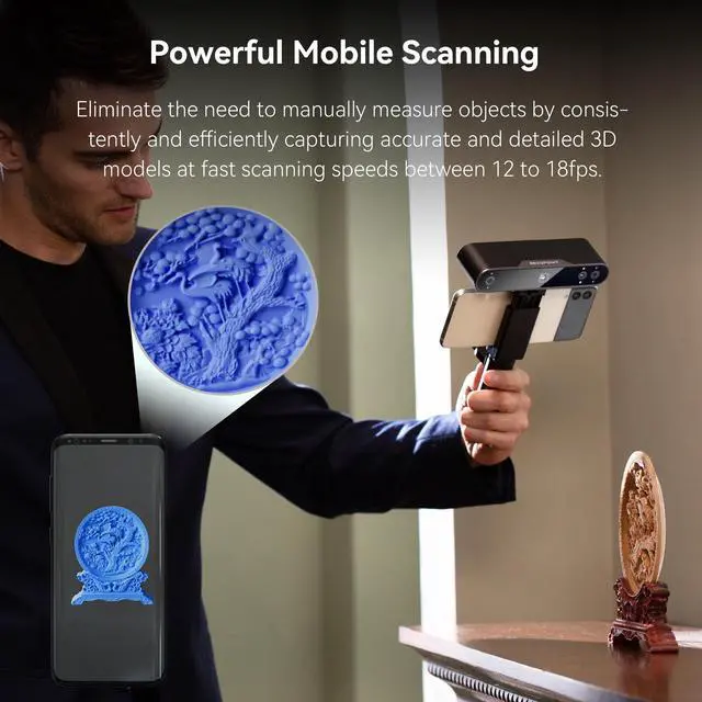 Alt view image 4 of 7 - Revopoint POP 3 3D Scanners 0.05 mm Precision Quick Scan Full Color Scanning for Android/iOS/Windows/MacOS System