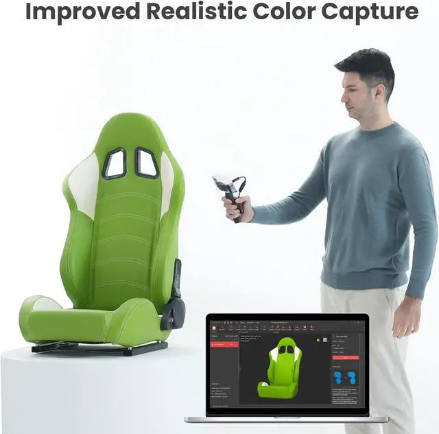 Alt view image 4 of 7 - Revopoint Range 2 3D Scanner for 3D Printing Handheld, 3D Printer Scanner 0.1 mm Precision, 3D Modeling Built-in RGB Color Camera, Supports Body Face Big Objects Scan