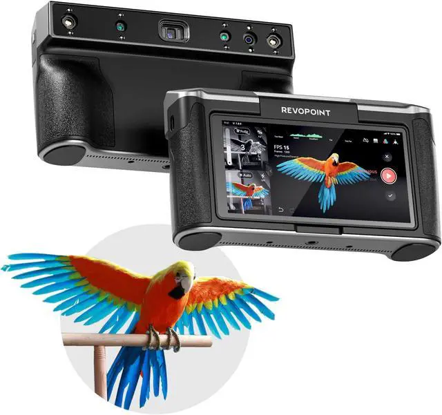 Main image of Revopoint MIRACO 3D Scanner for 3D Printing Handheld, 3D Printer Scanner Wireless 5000mAh Fast Charging Battery, Up to 0.02 mm Precision, Full Color RGB Camera for Small to Large Objects, 16GB RAM