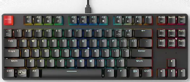 Alt view image 2 of 8 - glorious modular mechanical gaming keyboard - tenkeyless tkl (87 key) - rgb led backlit, brown switches, hot swap switches (bla