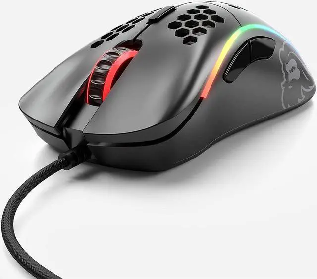 Alt view image 3 of 7 - Glorious Gaming Mouse - Glorious Model D Honeycomb Mouse - Superlight RGB PC Mouse - 68 g - Matte Black Wired Mouse