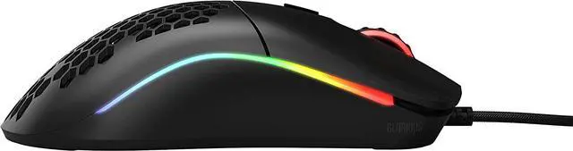 Alt view image 5 of 6 - Glorious Gaming Mouse - Model O Minus 58 g Superlight Honeycomb Mouse, Mouse with Lights -Matte Black Mouse, USB Gaming Mouse