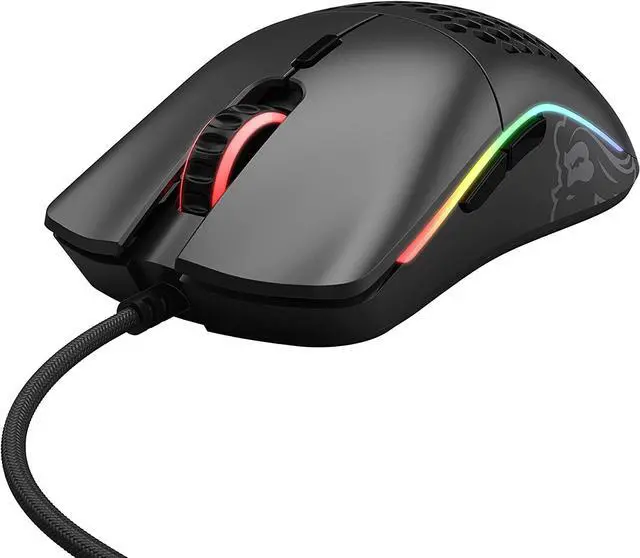 Alt view image 3 of 6 - Glorious Gaming Mouse - Model O Minus 58 g Superlight Honeycomb Mouse, Mouse with Lights -Matte Black Mouse, USB Gaming Mouse