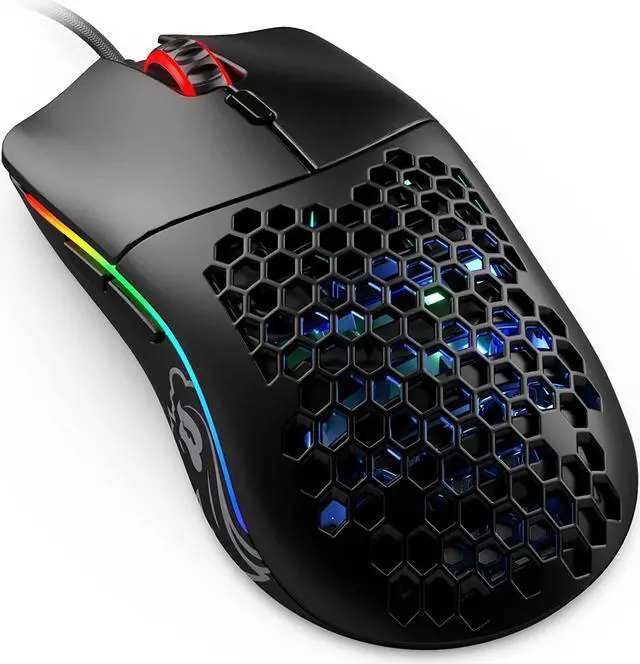 Main image of Glorious Gaming Mouse - Model O Minus 58 g Superlight Honeycomb Mouse, Mouse with Lights -Matte Black Mouse, USB Gaming Mouse