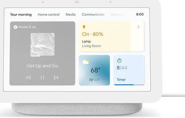 Main image of Google Nest Hub with Google Assistant (2nd Generation), Chalk - OEM