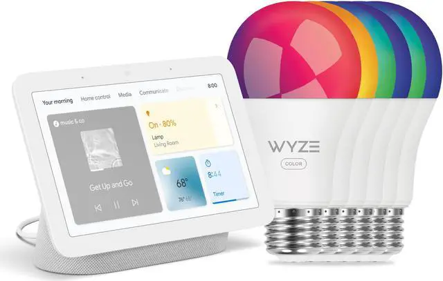 Alt view image 6 of 13 - Google Nest Hub with Google Assistant (2nd Generation), Chalk - OEM