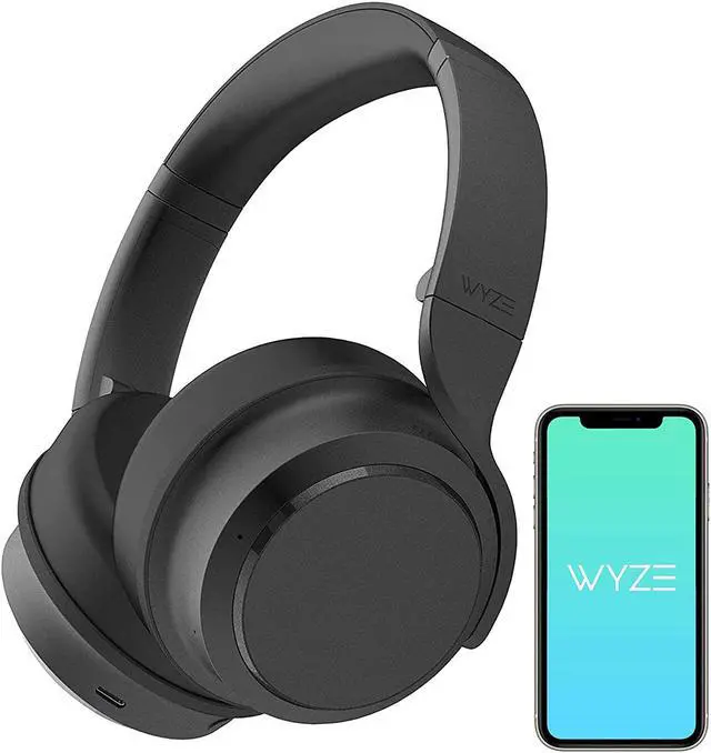 Alt view image 2 of 7 - Wyze Noise-Cancelling Headphones Black / With Travel Case - Health & Lifestyle