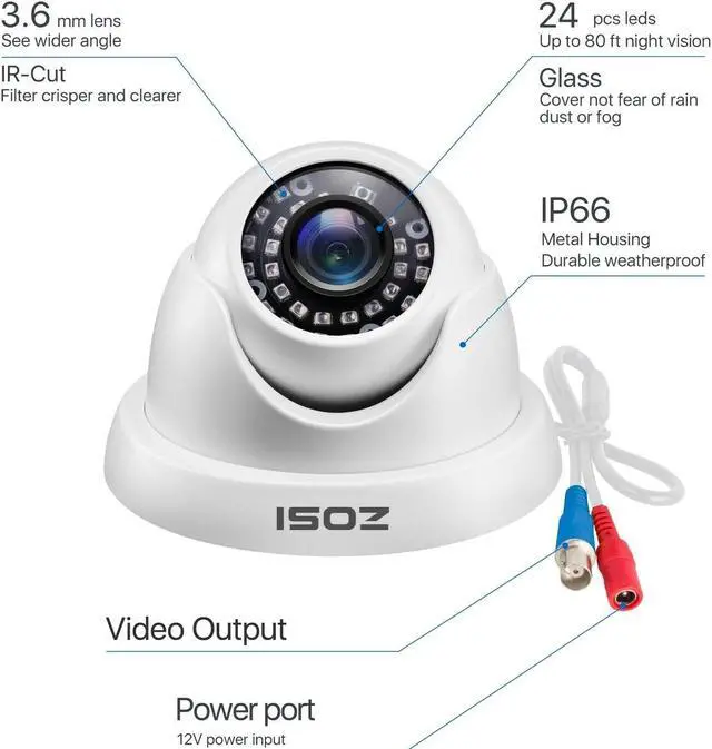 Alt view image 6 of 6 - ZOSI 1080P 8CH Home CCTV DVR Security System Outdoor 2MP Camera Motion Detection (8 camera+1TB HDD)