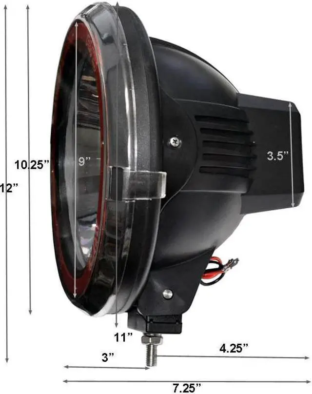 Alt view image 4 of 7 - 9 inches 4x4 Off Road 6000K 55W Xenon HID Fog Lamp Light Flood+Spot (4pcs)
