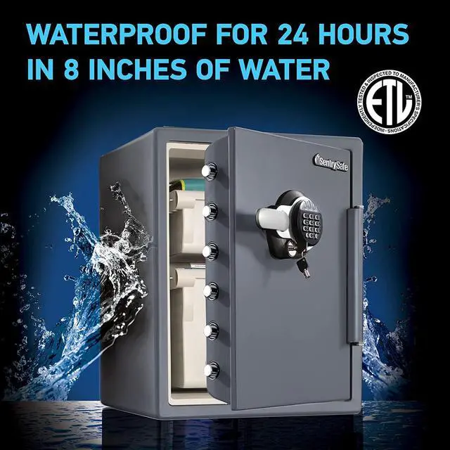 Alt view image 3 of 6 - SentrySafe SFW205GQC Fireproof Safe and Waterproof Safe with Digital Keypad 2.05 Cubic Feet Gray