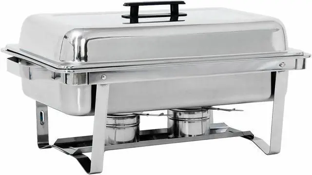 Alt view image 6 of 7 - 6 Pack 8 QT Stainless Steel Chafer Chafing Dish Sets Catering Food Warmer