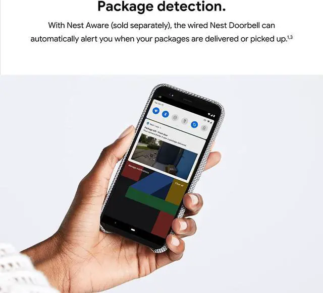 Alt view image 7 of 7 - Google Nest Doorbell (Wired) - Formerly Nest Hello - Video Doorbell with 24/7 Streaming - Smart Doorbell Camera for Home with HDR Video, HD Talk and Listen, Night Vision, and Person Alerts