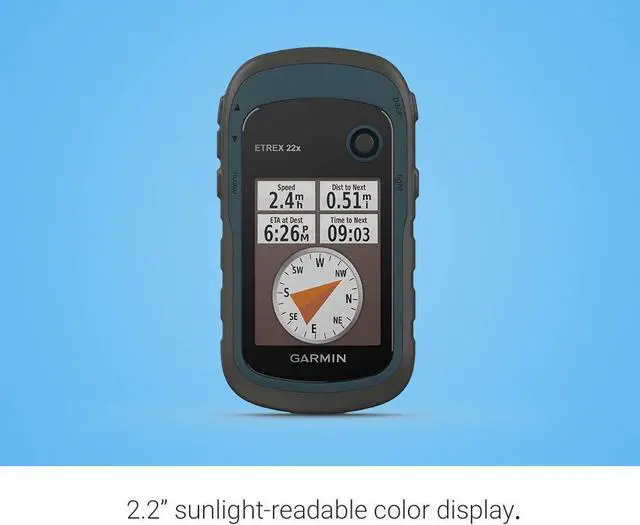 Alt view image 3 of 4 - Garmin eTrex 22x, Rugged Handheld GPS Navigator, Black/Navy