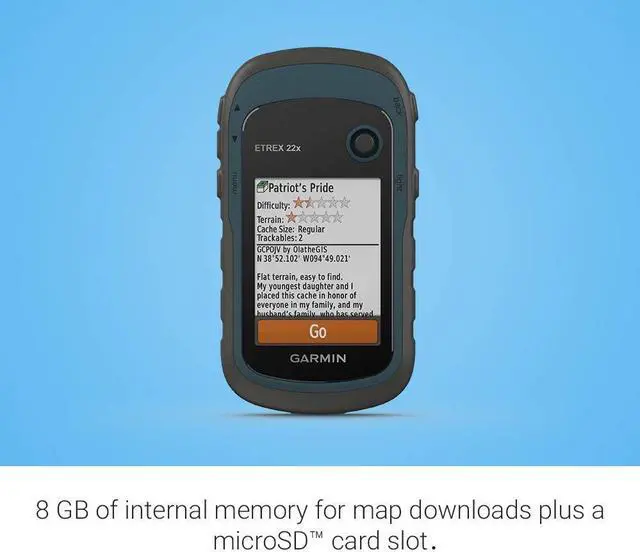 Alt view image 4 of 4 - Garmin eTrex 22x, Rugged Handheld GPS Navigator, Black/Navy