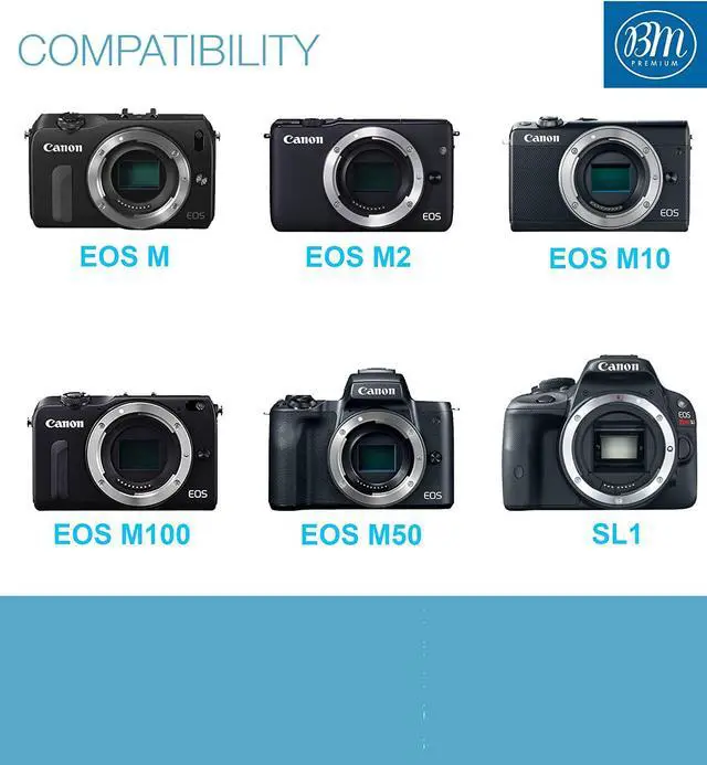 Alt view image 5 of 7 - BM Premium 2-Pack of LP-E12 Batteries and USB Dual Battery Charger for Canon EOS-M, EOS M2, EOS M10, EOS M50, EOS M50 Mark II, EOS M100, EOS M200, SX70 HS, Rebel SL1 Digital Cameras