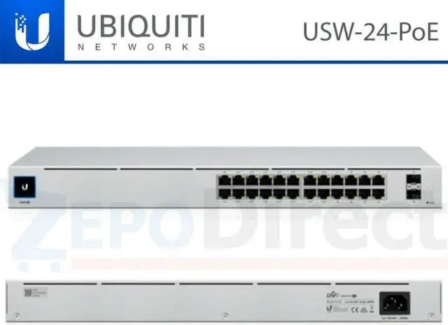 Alt view image 2 of 5 - Ubiquiti Networks UniFi Managed Layer 2 Gigabit Switch 24-Ports, SFP, USW-24-POE