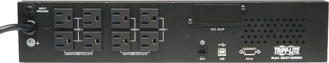 Main image of Tripp Lite 1500VA Smart UPS Back Up, Sine Wave, 1350W Line-Interactive, 2U Rackmount, LCD, USB, (SMART1500RM2U)