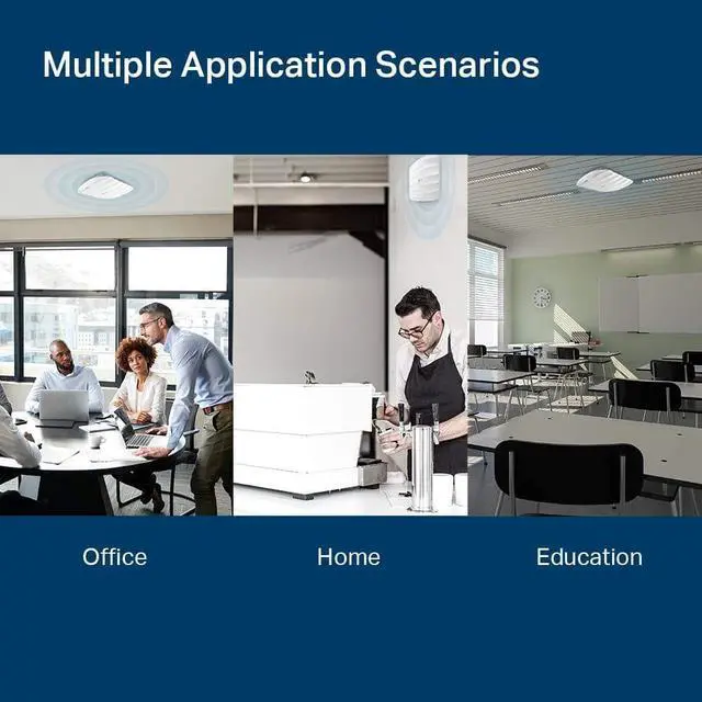 Alt view image 7 of 7 - TP-Link EAP225 V3 | Omada AC1350 Gigabit Wireless Access Point | Business WiFi Solution w/ Mesh Support, Seamless Roaming & MU-MIMO | PoE Powered | SDN Integrated | Cloud Access & Omada App | White