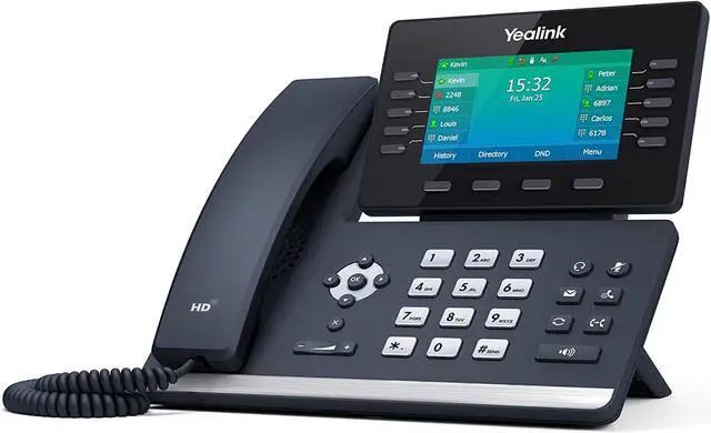 Alt view image 2 of 3 - Yealink T54W IP Phone, 16 VoIP Accounts. 4.3-Inch Color Display. USB 2.0, 802.11ac Wi-Fi, Dual-Port Gigabit Ethernet, 802.3af PoE, Power Adapter Not Included (SIP-T54W)