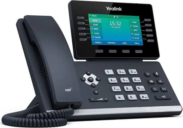 Alt view image 3 of 3 - Yealink T54W IP Phone, 16 VoIP Accounts. 4.3-Inch Color Display. USB 2.0, 802.11ac Wi-Fi, Dual-Port Gigabit Ethernet, 802.3af PoE, Power Adapter Not Included (SIP-T54W)