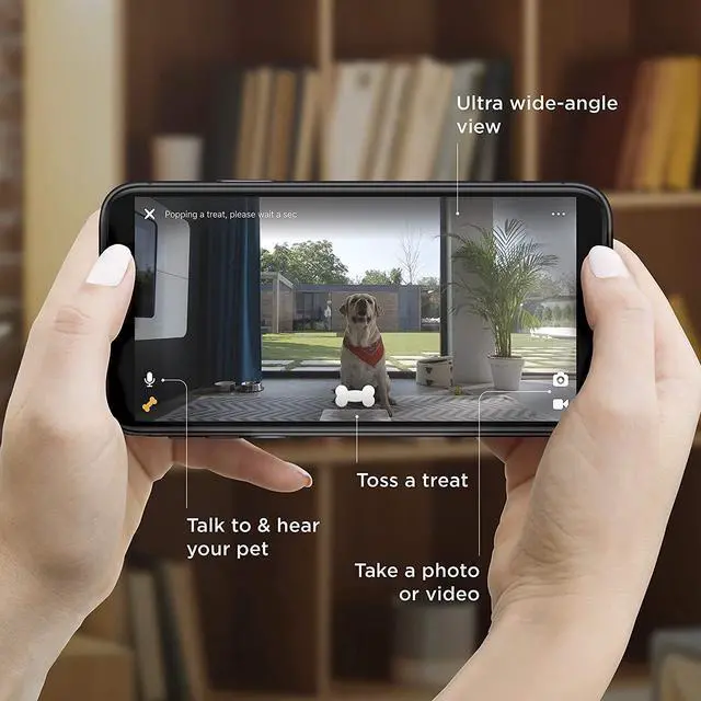 Alt view image 4 of 7 - Petcube Bites 2 Wi-Fi Pet Camera with Treat Dispenser & Alexa Built-in, for Dogs and Cats. 1080p HD Video, 160 Full-Room View, 2-Way Audio, Sound/Motion Alerts, Night Vision, Pet Monitor