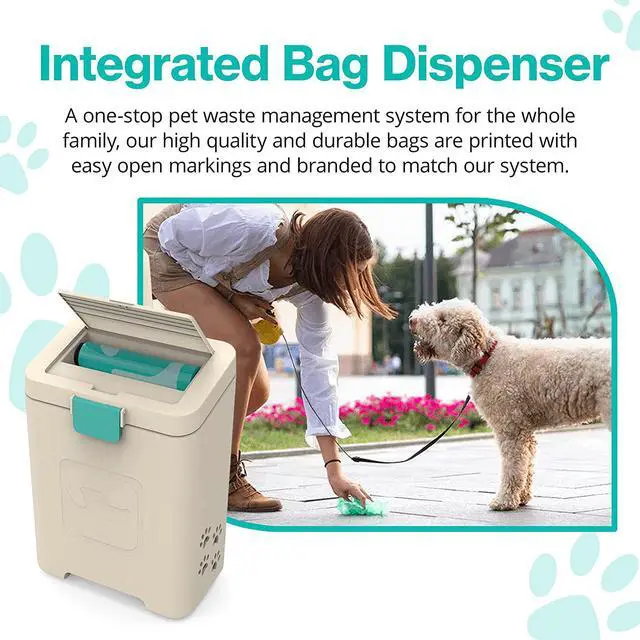 Main image of Pet Waste Station, Dog poop trash can for outdoors, Heavy-Duty Dog Waste Bin with Activated Carbon Air Filter & DualVent Technology, Includes 200 PawBags - PawPail