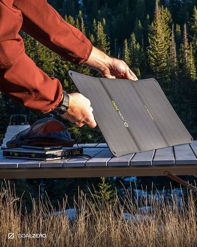 Alt view image 6 of 6 - Nomad 20, Foldable Monocrystalline 20 Watt Solar Panel with 8mm + USB Port, Portable Solar Panel Charger. Lightweight 18-22V 20W Solar Panel Charger with Adjustable Kickstand